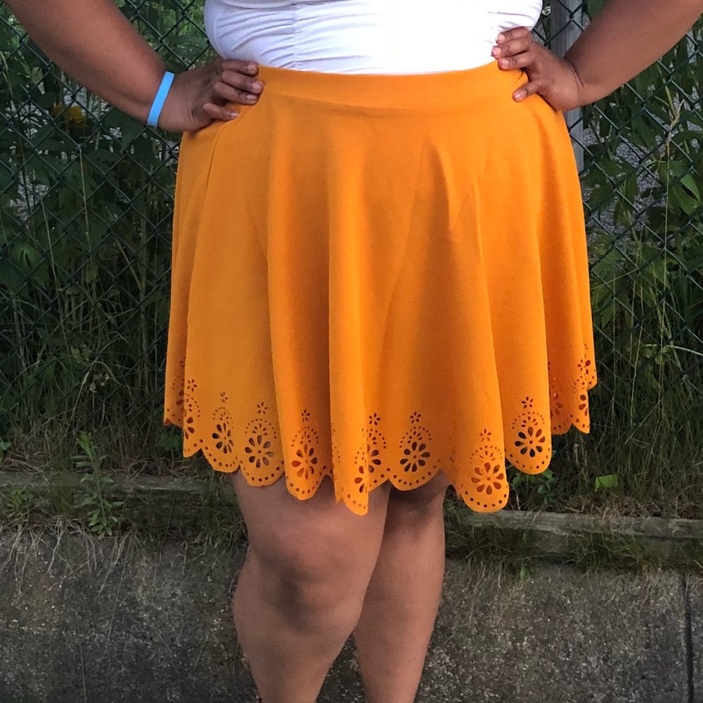 Mustard Yellow Skirt - 3X - Plus Size